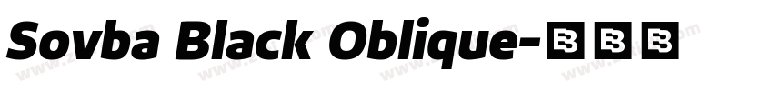 Sovba Black Oblique字体转换